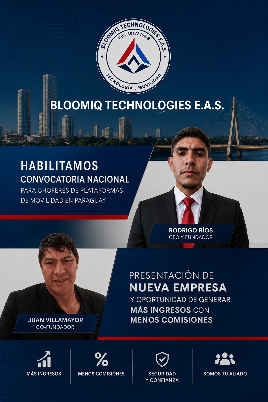 Rodrigo Elías Larrea Rios y Juan Villamayor